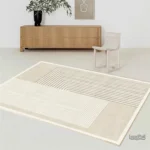 Tapis Beige moderne en textile doux et élégant