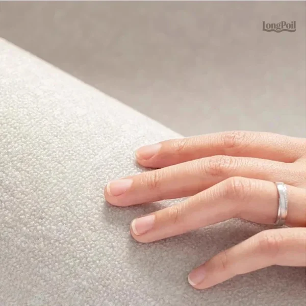 Tapis design beige, style abstrait pour décoration intérieure