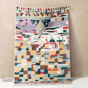 Tapis Berbère Beige au design traditionnel