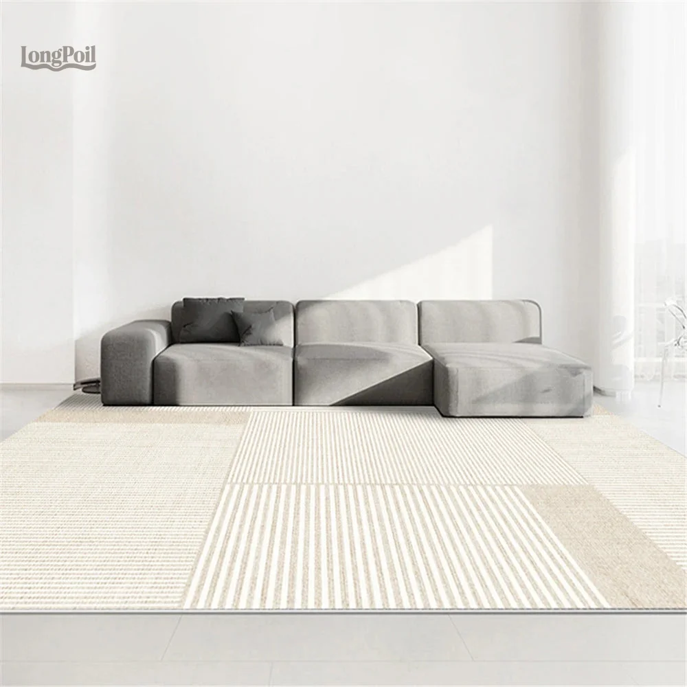 Tapis beige élégant pour chambre