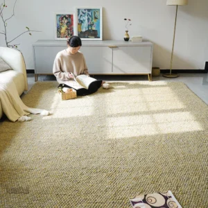 Tapis Beige en Laine, doux et élégant pour tout intérieur