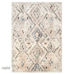 Tapis beige à poil ras, doux et élégant pour la décoration intérieure