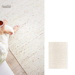 Tapis blanc en laine, élégant et confortable pour tout intérieur