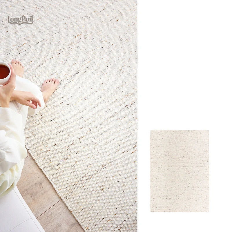 Tapis Blanc en Laine