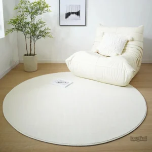 Tapis blanc uni élégant pour décoration intérieure