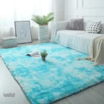 Tapis Shaggy Bleu Poil Long