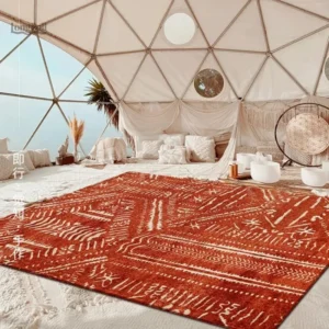 Tapis au style bohème avec motifs ethniques