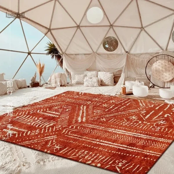 Tapis au style bohème avec motifs ethniques