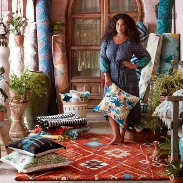 Tapis bohème aux motifs uniques et colorés