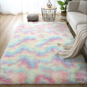 Tapis Fluffy pour chambre, doux et confortable