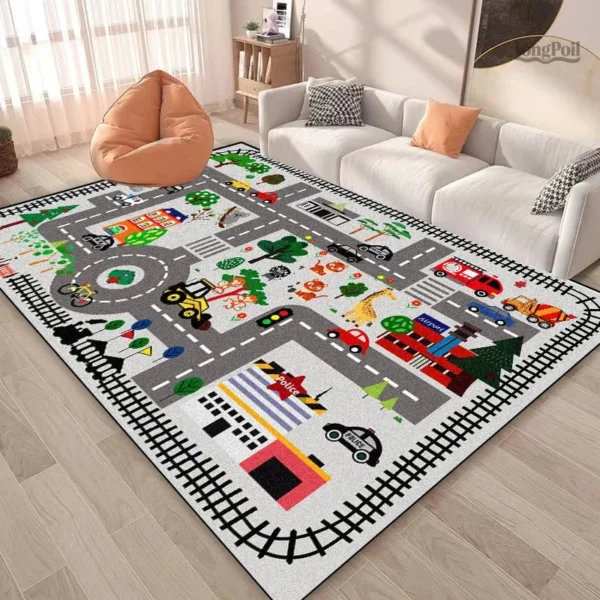 tapis-circuit-de-voiture-1 Tapis Circuit Voiture pour enfants, idéal pour le jeu et l'imagination