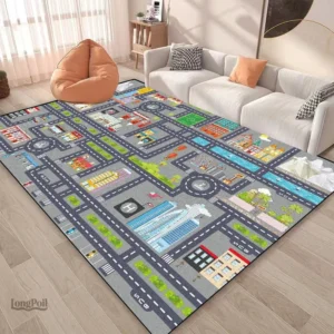 Tapis Circuit Voitures pour enfants, idéal pour jouer avec des voitures