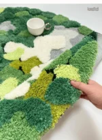 Tapis moderne en design graphique coloré