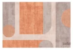 Tapis contemporain abstrait au design moderne et artistique
