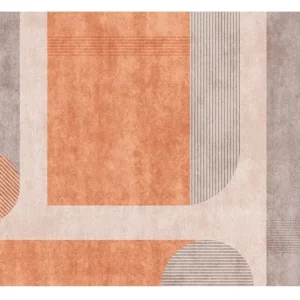 Tapis contemporain abstrait au design moderne et artistique