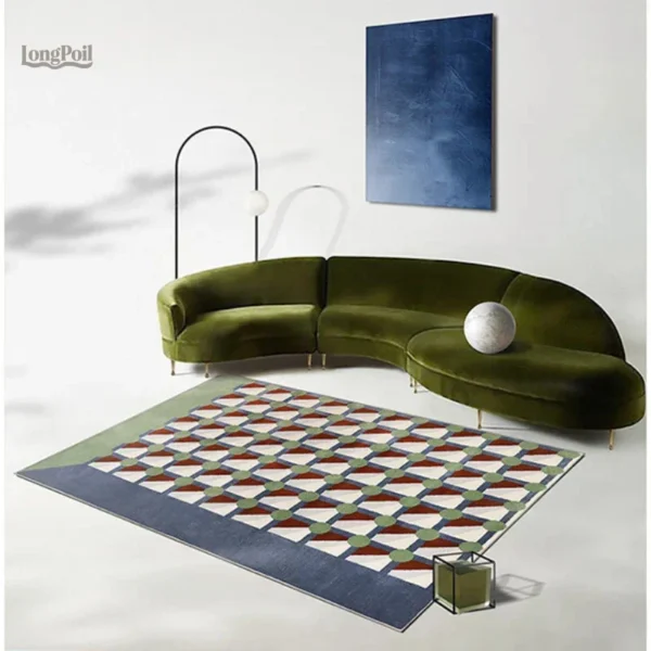 Tapis de sol damier, style contemporain et chic