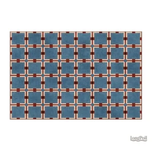 Tapis damier bleu, design élégant pour décoration moderne