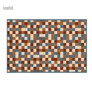 Tapis damier coloré, design moderne et élégant pour votre intérieur