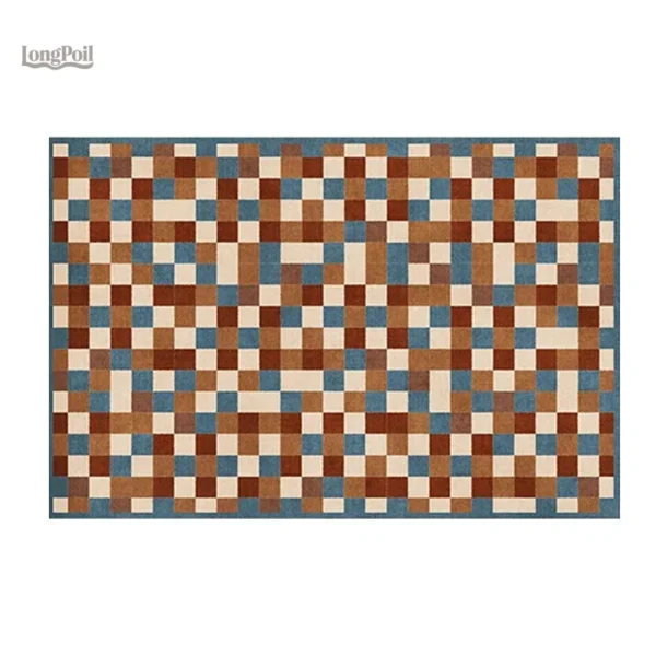 tapis-damier-colore-1 Tapis damier coloré, design moderne et élégant pour votre intérieur