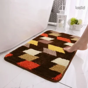 Tapis de bain multicolore, style contemporain et décoratif