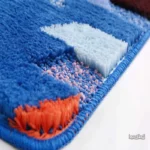 Tapis de salle de bain doux, ajout de couleur et confort