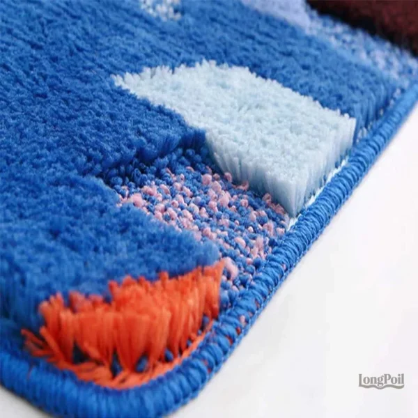 Tapis de salle de bain doux, ajout de couleur et confort