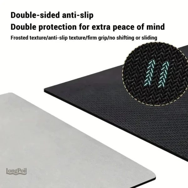 Tapis diatomite antidérapant pour salle de bain
