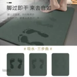 Tapis diatomite anti-dérapant pour salle de bain moderne