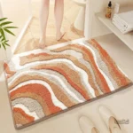 Tapis de bain terracotta élégant pour salle de bain