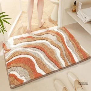 Tapis de bain terracotta élégant pour salle de bain
