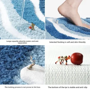 Tapis de salle de bain en terracotta, couleur chaleureuse et accueillante