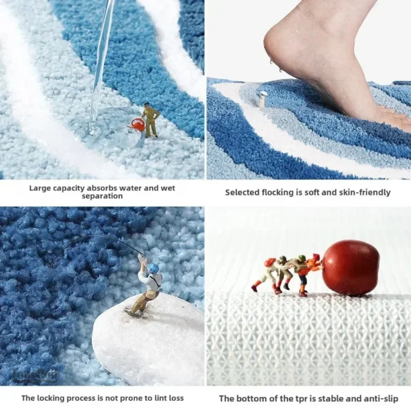 Tapis de salle de bain en terracotta, couleur chaleureuse et accueillante