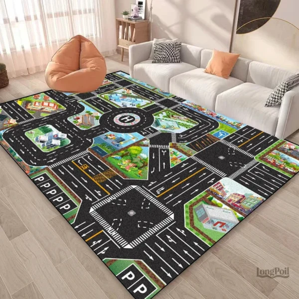 tapis-de-circuit-voiture-1 Tapis Circuit Voiture pour enfants, surface de jeu colorée