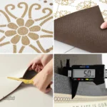 Tapis vinyle anti-glisse, parfait pour la cuisine