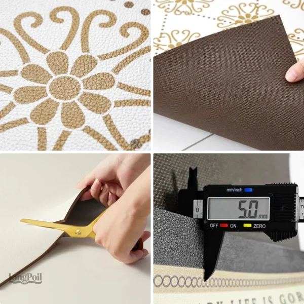 Tapis vinyle anti-glisse, parfait pour la cuisine