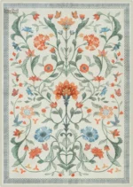 Tapis Fleurs Blanches élégant pour une décoration raffinée