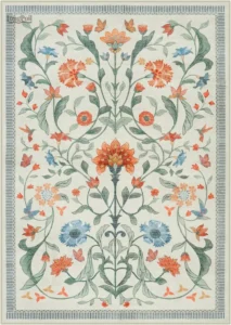 Tapis Fleurs Blanches élégant pour une décoration raffinée