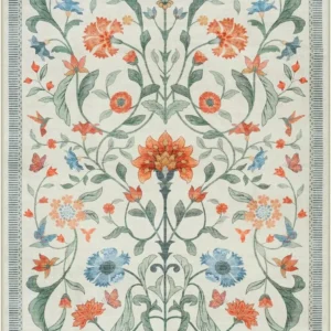 Tapis Fleurs Blanches élégant pour une décoration raffinée