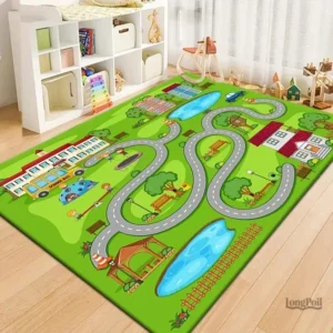 Tapis de jeu circuit voiture pour enfants