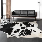 Tapis en peau de vache, design unique pour un style contemporain