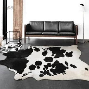 Tapis en peau de vache, design unique pour un style contemporain