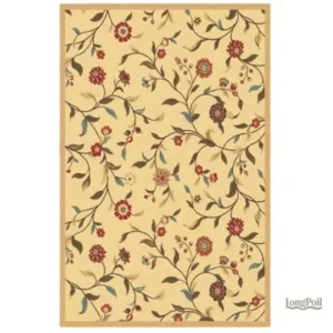Tapis de Rose élégant avec motifs floraux colorés