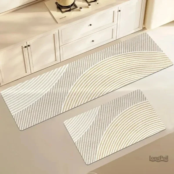 tapis-de-sol-pour-cuisine-1 Tapis vinyle moderne pour cuisine, design pratique et élégant