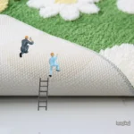 Tapis de bain rectangulaire, facile à entretenir et à nettoyer