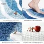 Tapis de salle de bain élégant et confortable