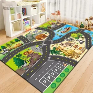 Tapis de voiture enfant avec circuit pour jeux ludiques