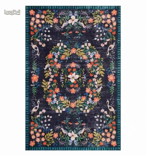 Tapis Fleurs coloré pour décoration intérieure