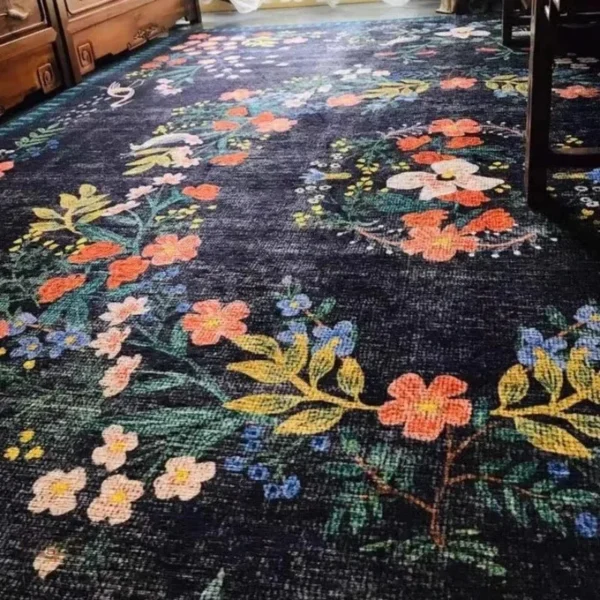 Tapis à fleurs aux motifs floraux élégants et modernes