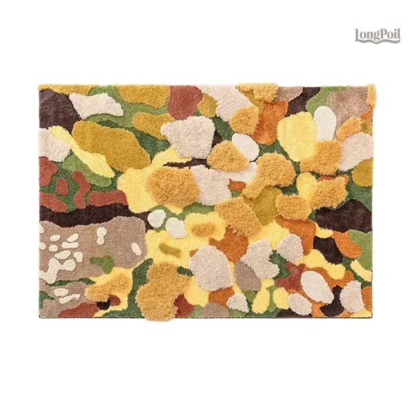 Tapis design avec texture douce et agréable au toucher