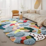 Tapis original aux motifs contemporains et colorés